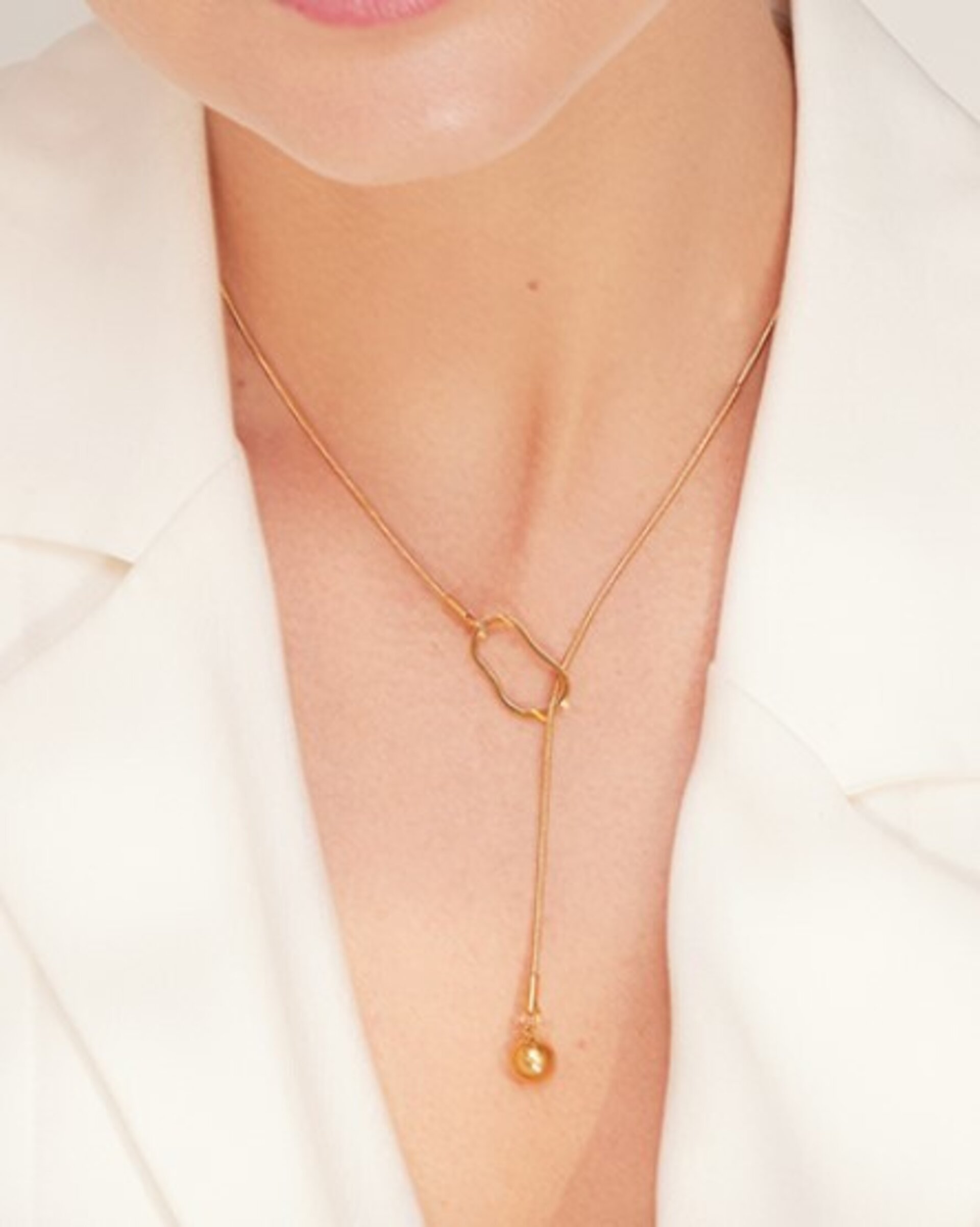 Collar gargantilla BELL, acero y oro resistente al agua, waterproof - 2