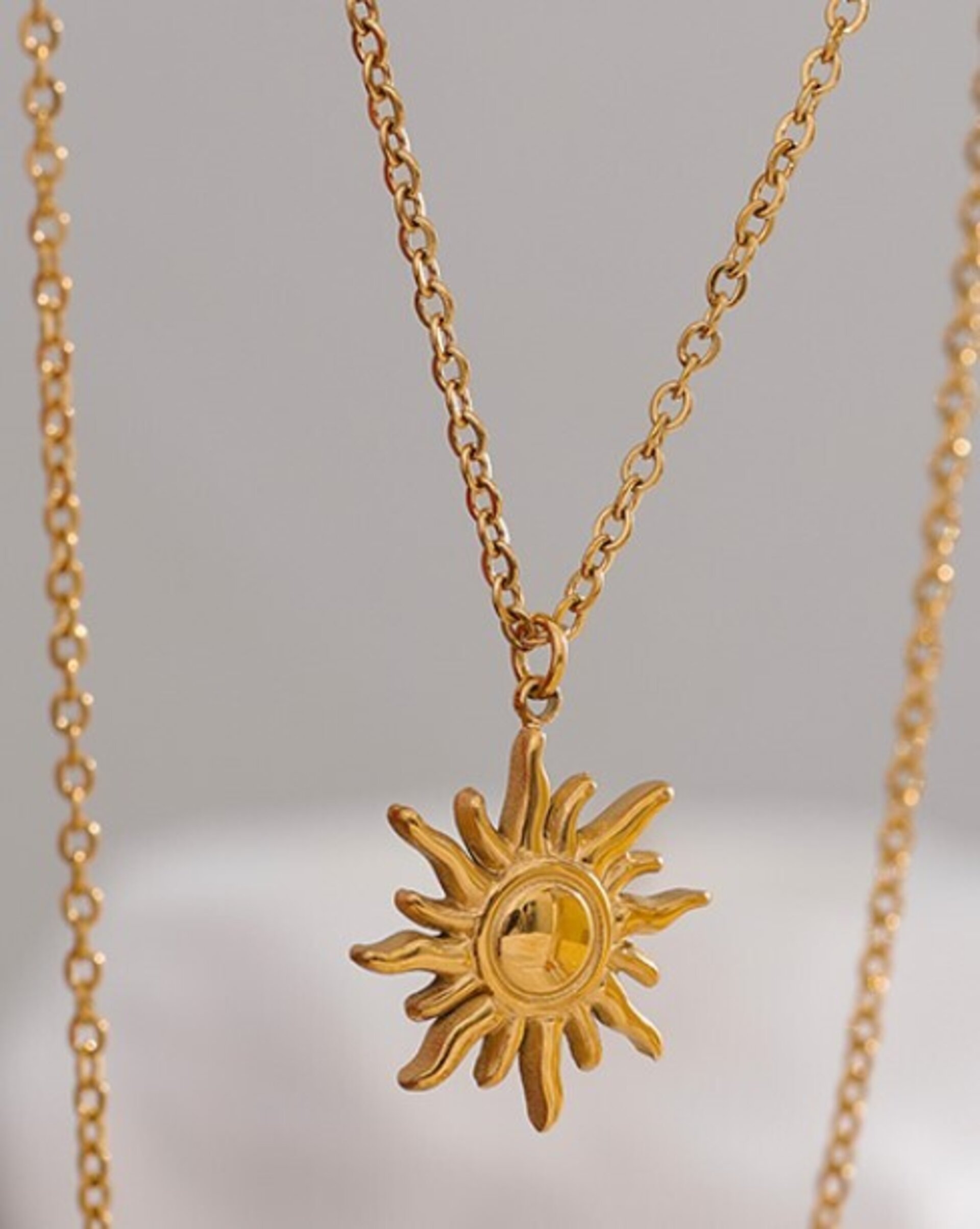 Colgante SUN acero y oro resistente al agua waterproof - 2